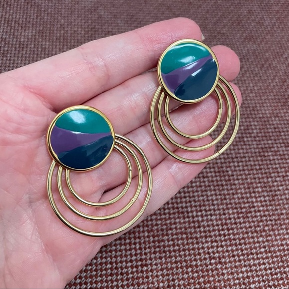Jewelry - Vintage 80’s 90’s Round Post Earrings
